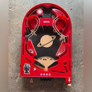 Brio Red Vintage Style Tabletop Pinball Game